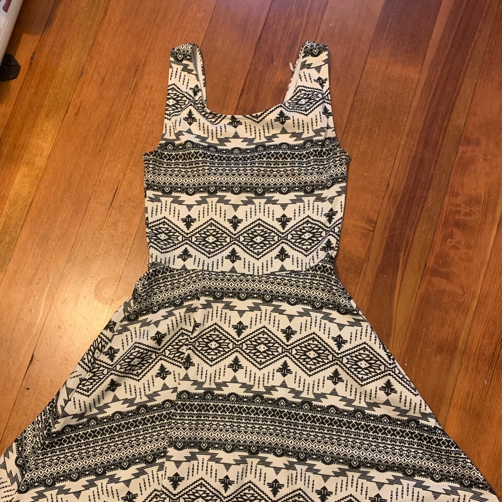Black and white tank top dress